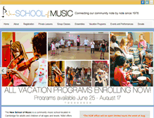 Tablet Screenshot of newschoolofmusic.org